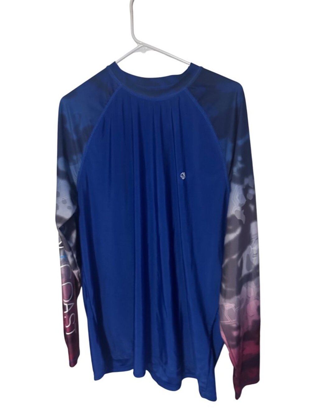 OceanCoast blue red and gray long sleeve shirt size 2XL